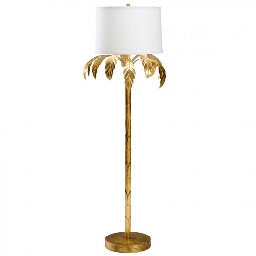 gold palm floor lamp