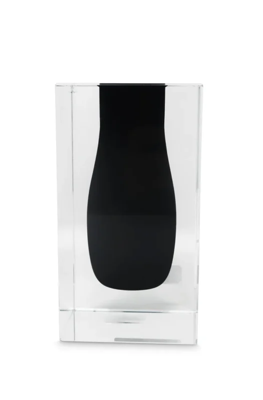 Double Wall Crystal Bud Vase-BLACK