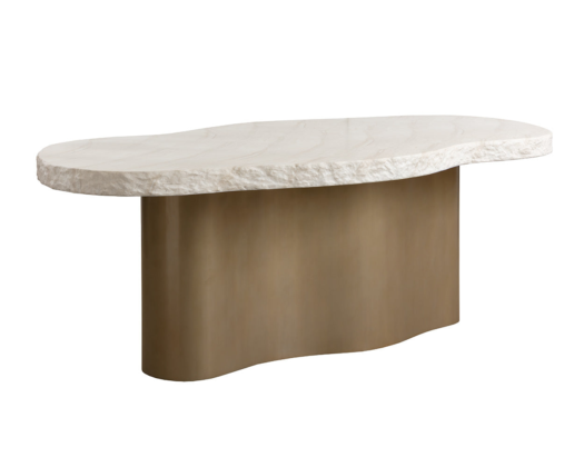 Sunpan Idris 86-inch dining table in cream