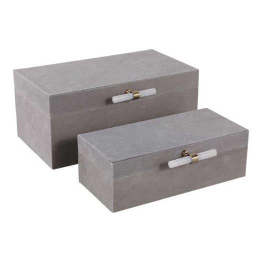 Elevarre Harperview Set Of 2 Gray Boxes 7″