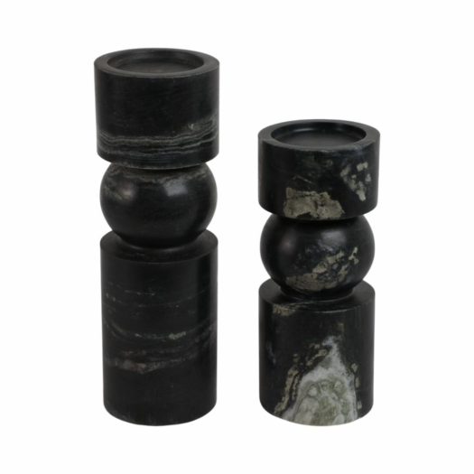 Elevarre Desmondmore Set Of 2 Gray Candle Holder 12″