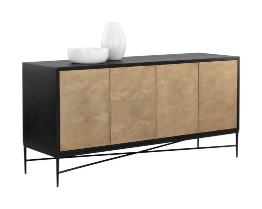 Algarve Sideboard - Black / Champagne Gold - 111015