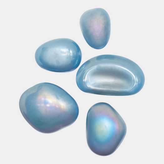 Navaratna Glass Wall Gems – Lapis, Set of 5