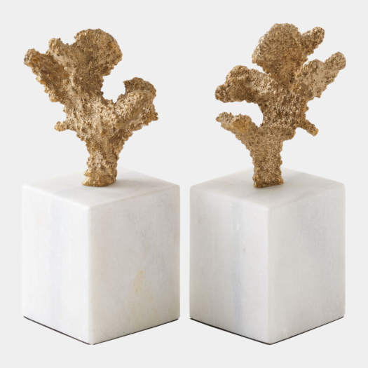 Coral Sculptures – Brass, Set of 2 by Global Views