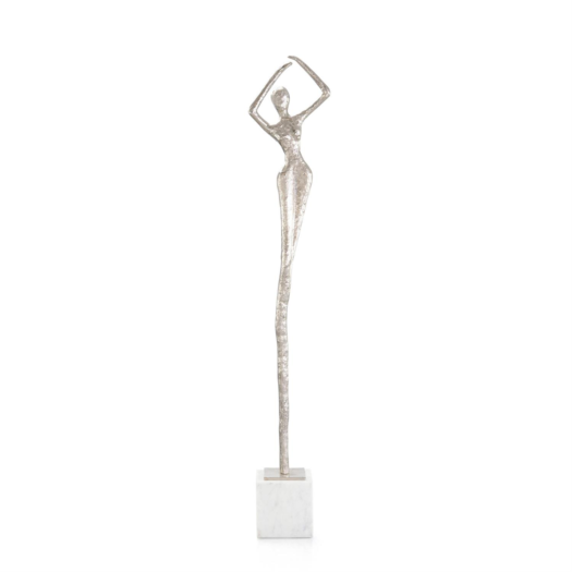 Posing Female Nickel Sculpture III