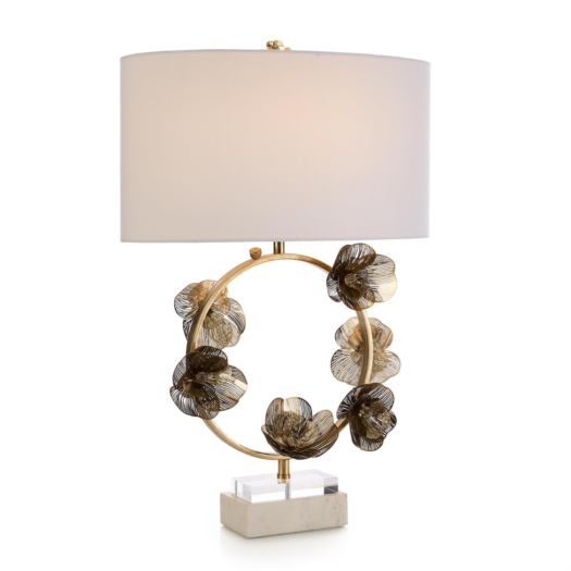 John-Richard Golden Camellia Accent Lamp JRL-11457