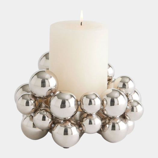 Bubbles Candleholder – Nickel