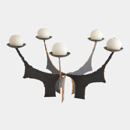 Brutalist Candleholder – Bronze, Five Candles